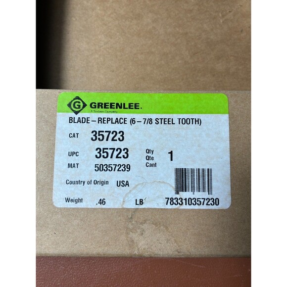 Greenlee 35723 6-7/8" Steel TOOTH Replacement Blade Recessed Lighting Holesaw - Picture 2 of 5